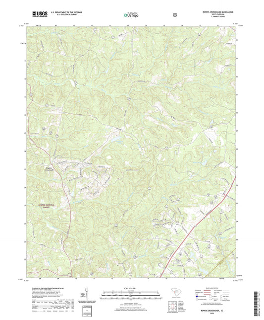 Ropers Crossroads South Carolina US Topo Map Image