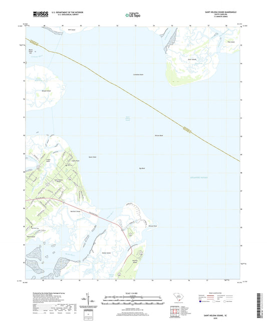 Saint Helena Sound South Carolina US Topo Map Image