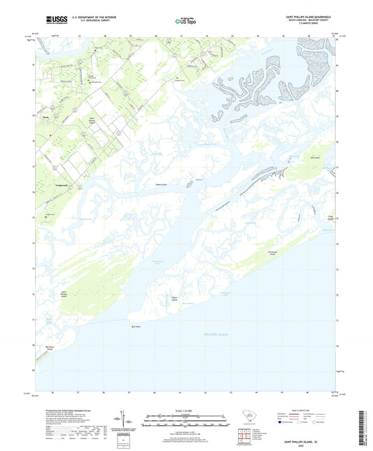 Saint Phillips Island South Carolina US Topo Map Image