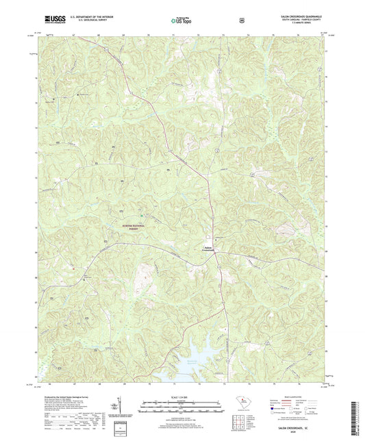 Salem Crossroads South Carolina US Topo Map Image