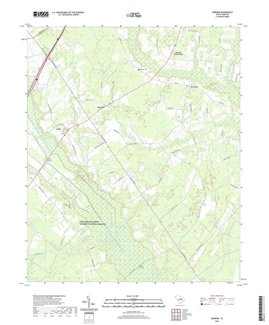 Sardinia South Carolina US Topo Map Image