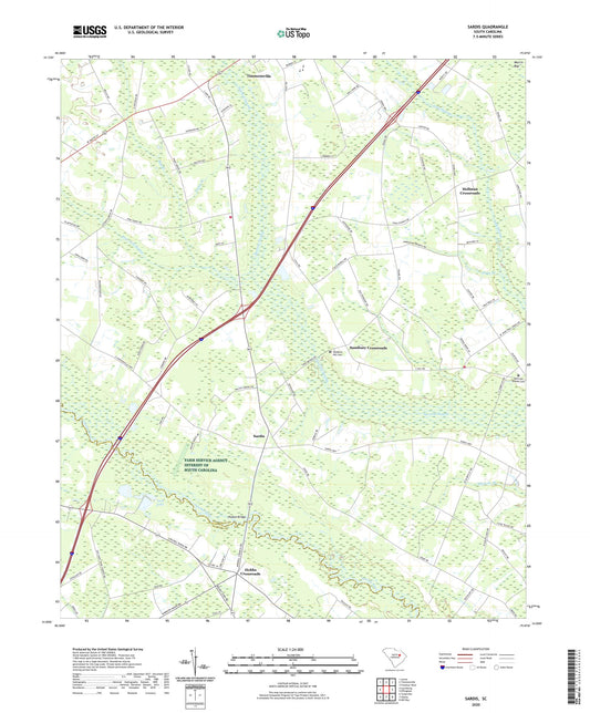 Sardis South Carolina US Topo Map Image