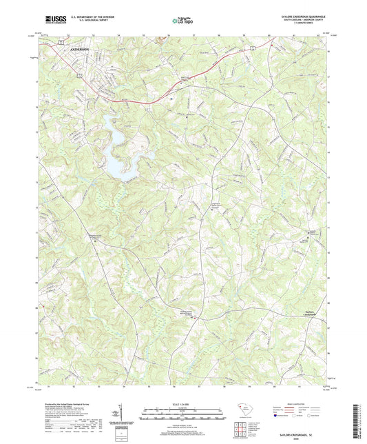 Saylors Crossroads South Carolina US Topo Map Image
