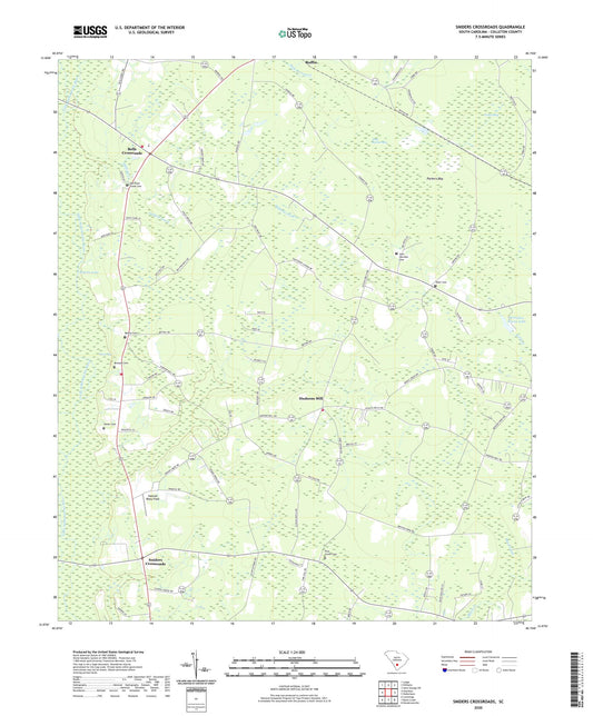 Sniders Crossroads South Carolina US Topo Map Image