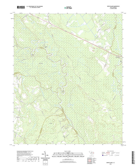 Snow Island South Carolina US Topo Map Image