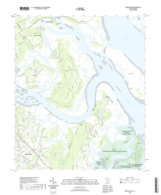 Spring Island South Carolina US Topo Map Image