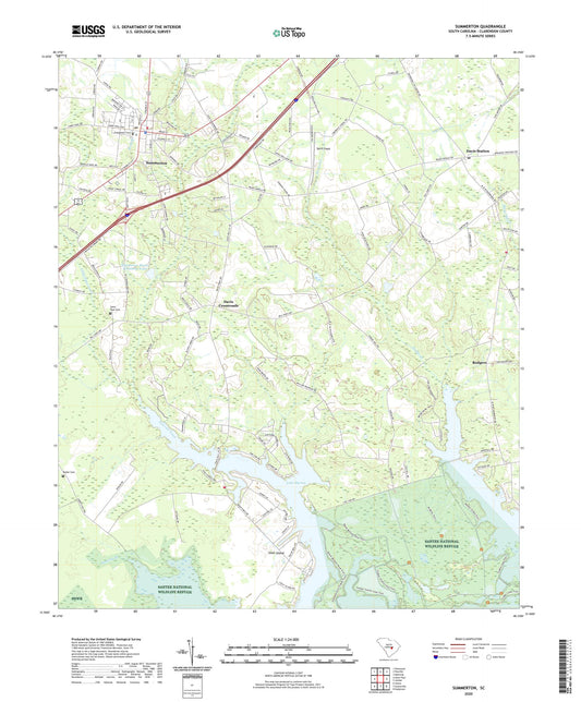Summerton South Carolina US Topo Map Image