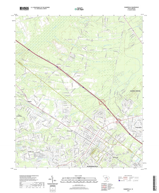 Summerville South Carolina US Topo Map Image