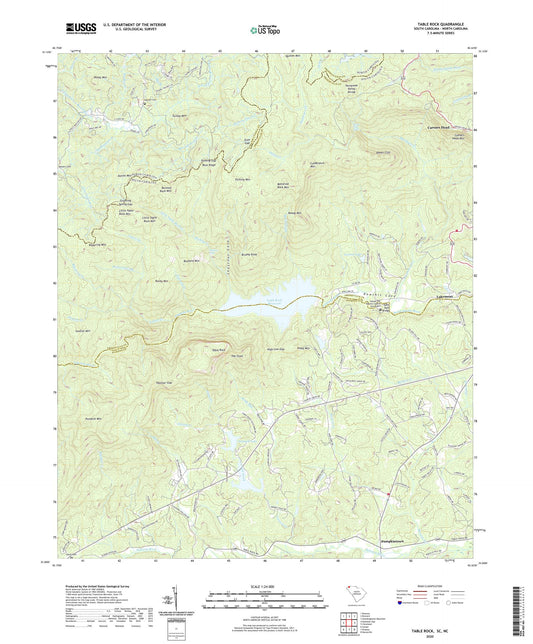 Table Rock South Carolina US Topo Map Image