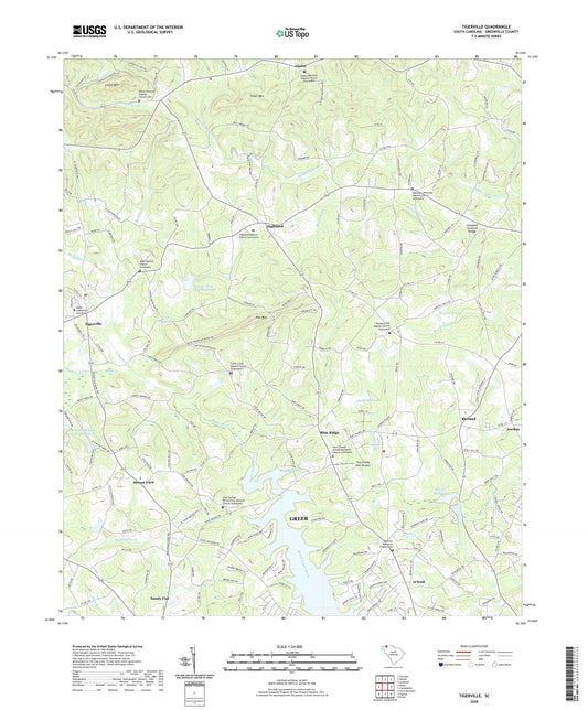 Tigerville South Carolina US Topo Map Image