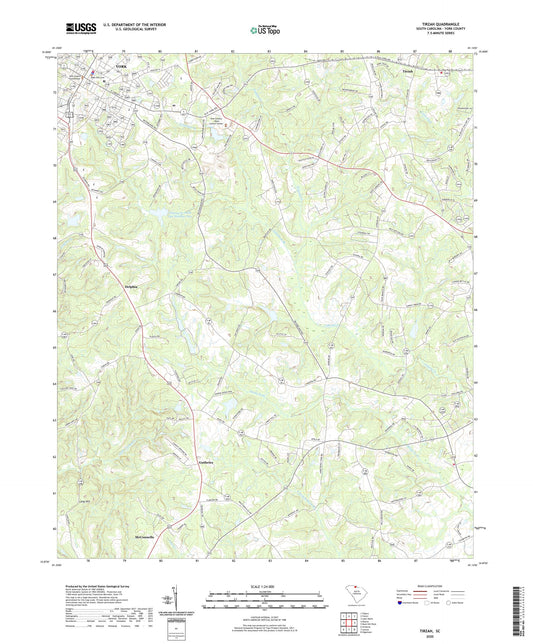 Tirzah South Carolina US Topo Map Image