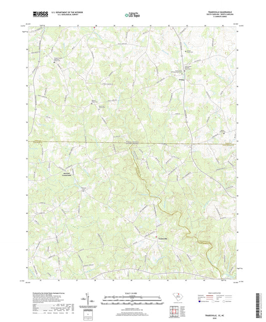 Tradesville South Carolina US Topo Map Image