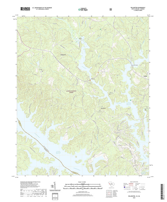 Willington South Carolina US Topo Map Image