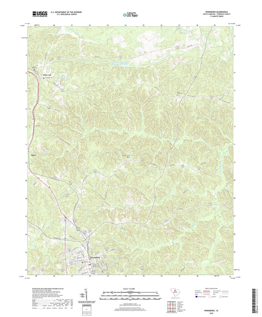 Winnsboro South Carolina US Topo Map Image