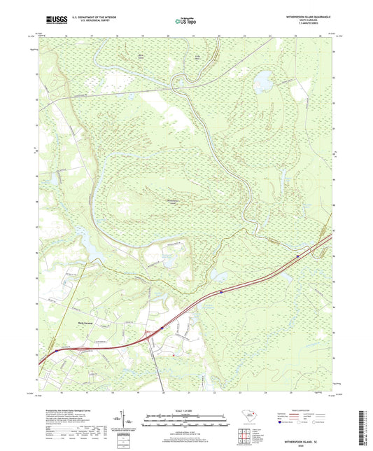 Witherspoon Island South Carolina US Topo Map Image