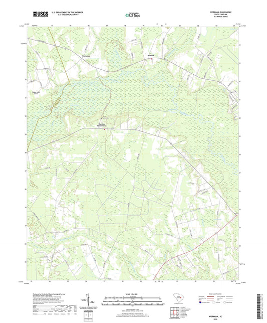 Workman South Carolina US Topo Map Image