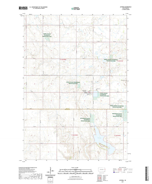 Astoria South Dakota US Topo Map Image