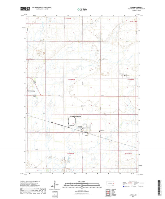 Aurora South Dakota US Topo Map Image