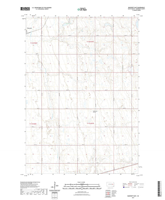 Bancroft East South Dakota US Topo Map Image