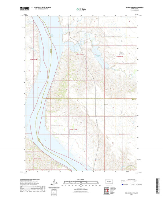 Bedashosha Lake South Dakota US Topo Map Image