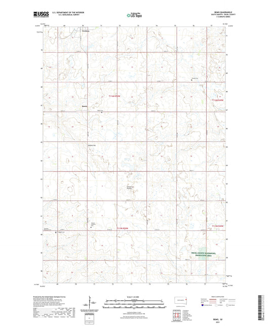 Bemis South Dakota US Topo Map Image