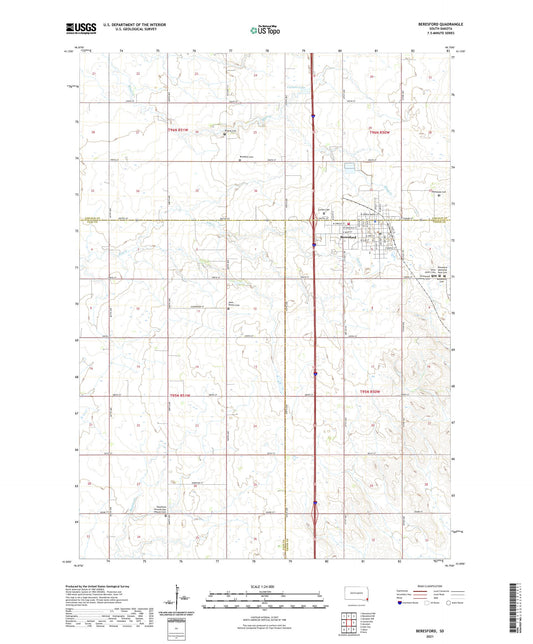 Beresford South Dakota US Topo Map Image