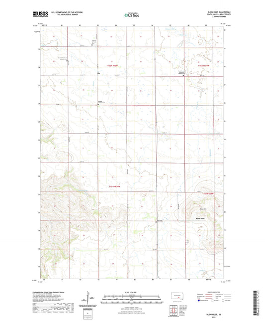 Bijou Hills South Dakota US Topo Map Image