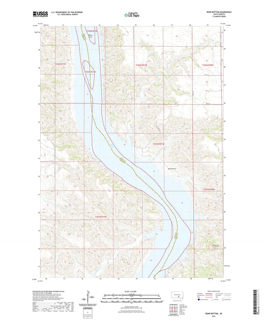 Bond Bottom South Dakota US Topo Map Image