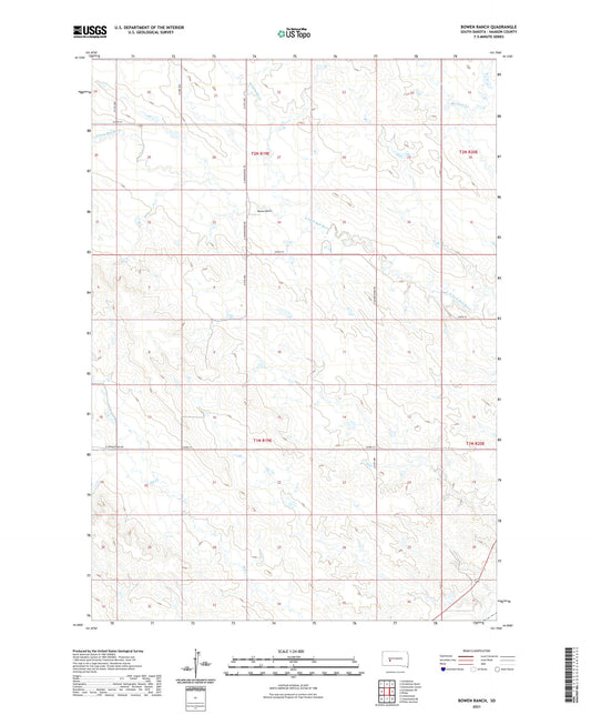 Bowen Ranch South Dakota US Topo Map Image