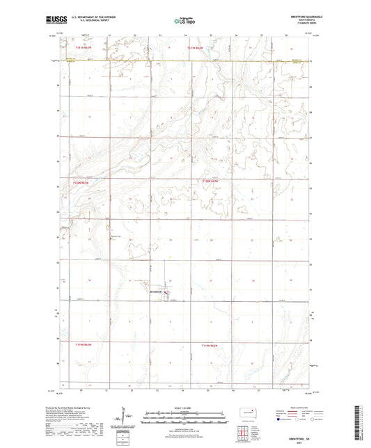 Brentford South Dakota US Topo Map Image