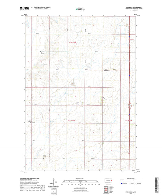 Brookings NE South Dakota US Topo Map Image