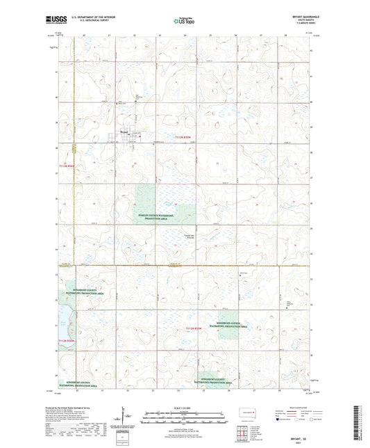 Bryant South Dakota US Topo Map Image