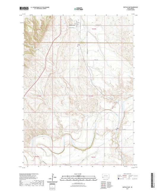 Buffalo Gap South Dakota US Topo Map Image