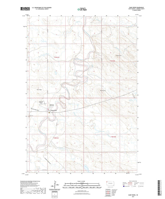 Camp Crook South Dakota US Topo Map Image