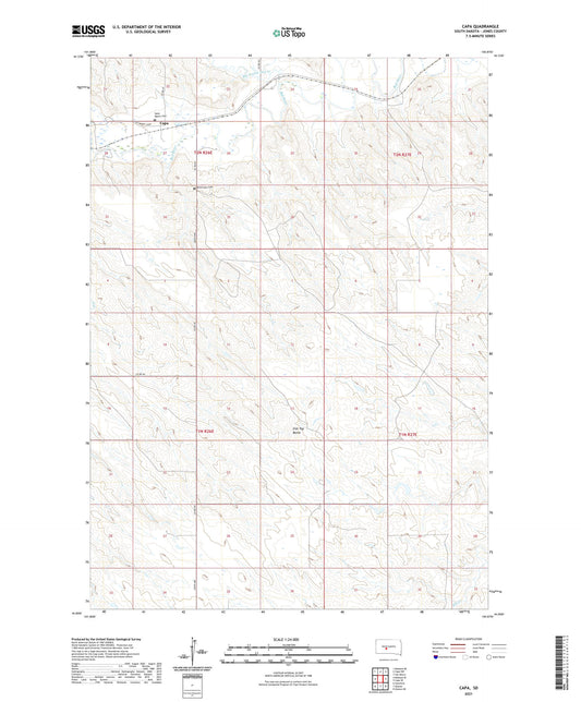 Capa South Dakota US Topo Map Image
