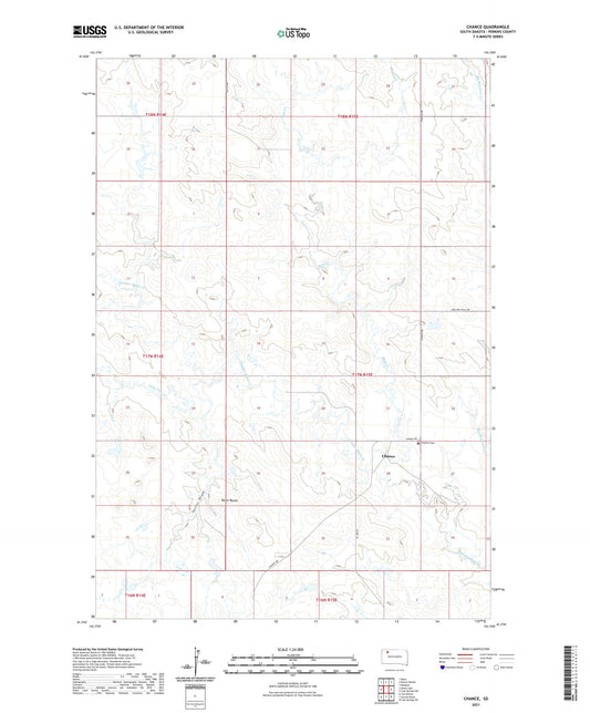 Chance South Dakota US Topo Map Image