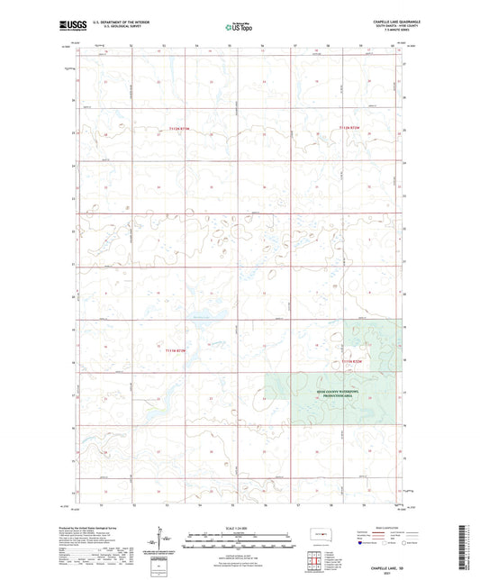 Chapelle Lake South Dakota US Topo Map Image
