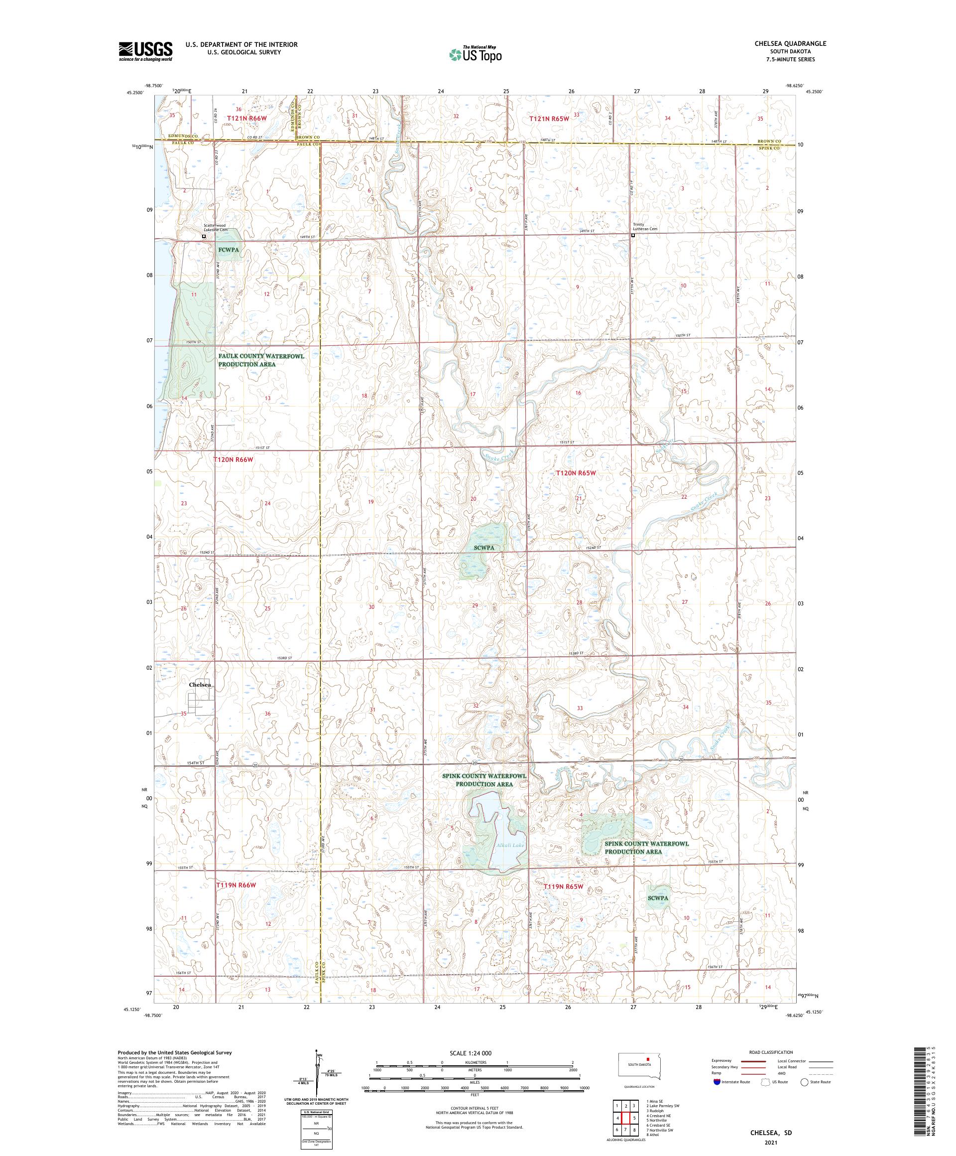 Chelsea South Dakota US Topo Map – MyTopo Map Store
