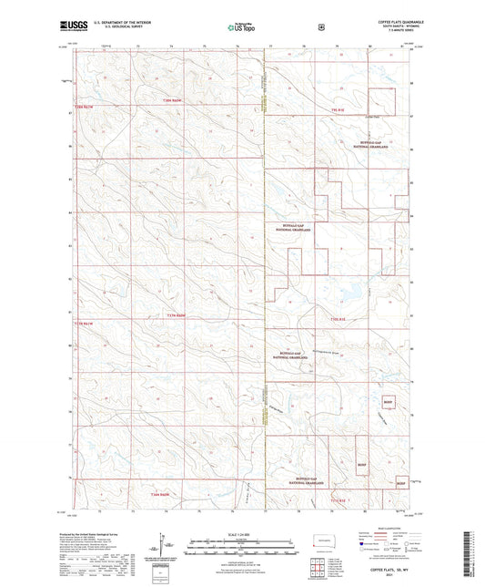 Coffee Flats South Dakota US Topo Map Image
