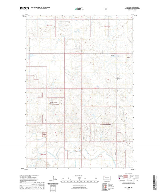 Cole Dam South Dakota US Topo Map Image