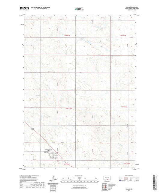 Colome South Dakota US Topo Map Image