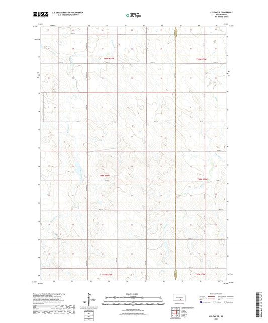 Colome SE South Dakota US Topo Map Image