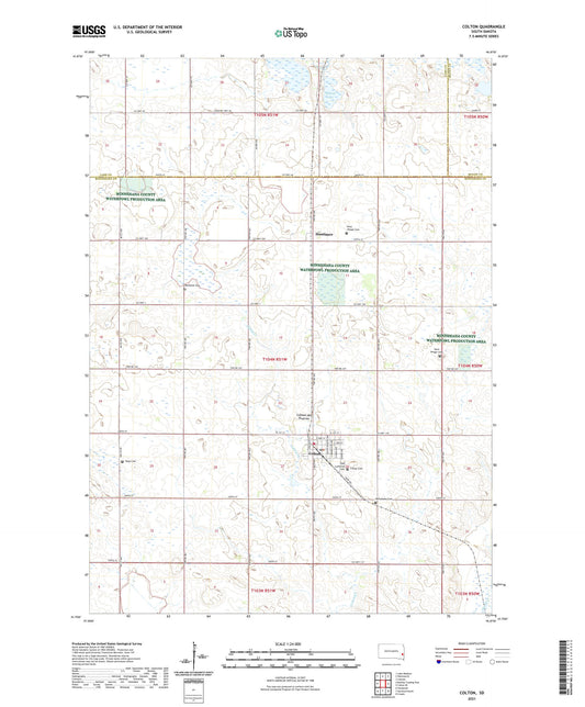 Colton South Dakota US Topo Map Image