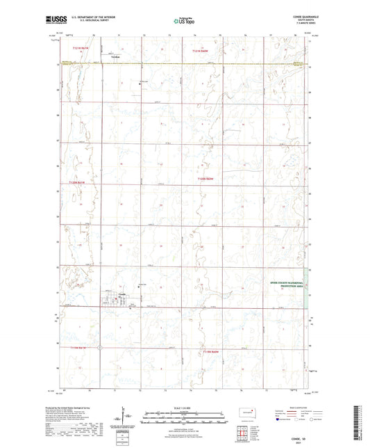 Conde South Dakota US Topo Map Image