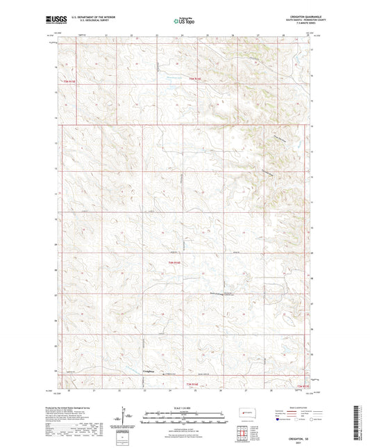 Creighton South Dakota US Topo Map Image