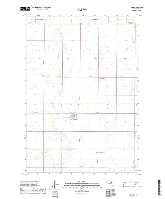 Cresbard South Dakota US Topo Map Image