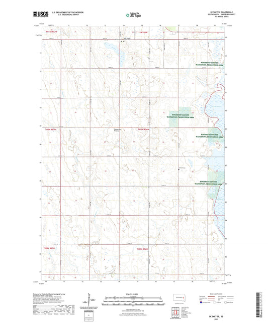 De Smet SE South Dakota US Topo Map Image