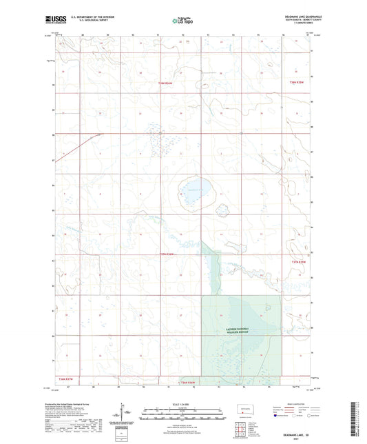 Deadmans Lake South Dakota US Topo Map Image