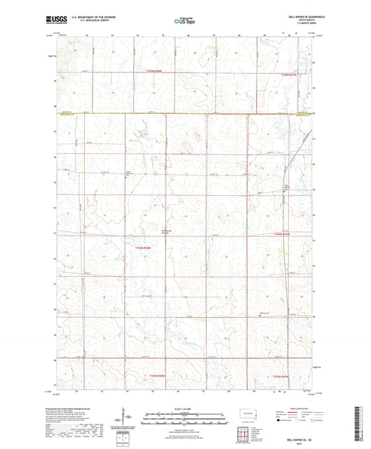 Dell Rapids SE South Dakota US Topo Map Image