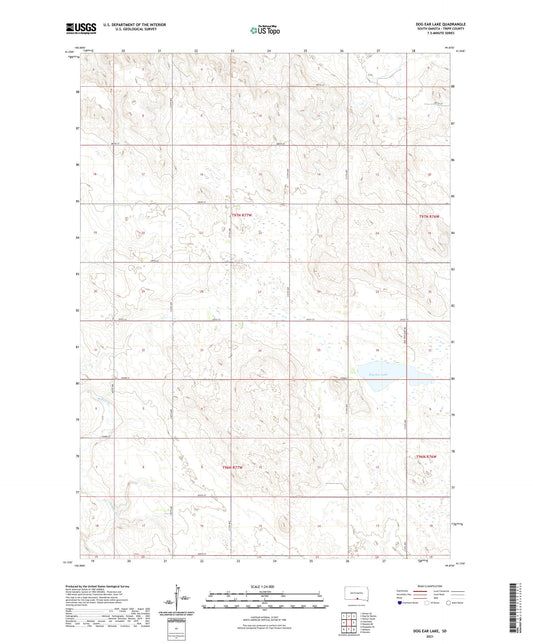 Dog Ear Lake South Dakota US Topo Map Image
